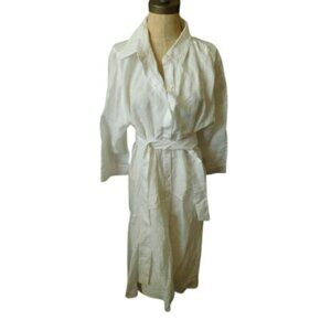 Chico's Size XL (3) Linen Hi Lo Midi Dress 2 Pieces Belted NWT $129